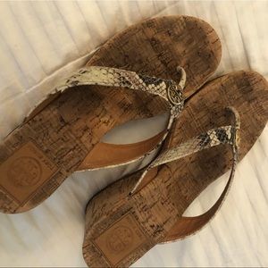 Tory Burch cork wedge sandals